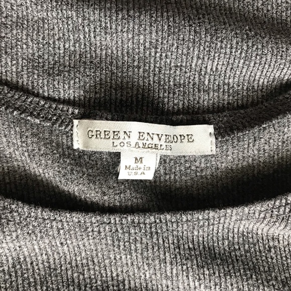 Green Envelope Ribbed Top - Picture 3 of 3